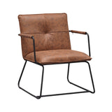 Sessel Hailey Ökoleder Dimehouse Cognac LxBxH 66x64x37 Öko-Leder Weißes Foto Vorderansicht
