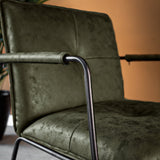 Sessel Hailey Ökoleder Dimehouse Grün LxBxH 66x64x37 Öko-Leder Stimmungsvolles Fotodetail