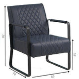 Sessel Peter Dimehouse Blau LxBxH 68x62x45 Kunstleder Weiße Fotogrößenangabe