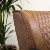 Sessel Peter Dimehouse Cognac LxBxH 68x62x45 Kunstleder Stimmungsvolles Fotodetail