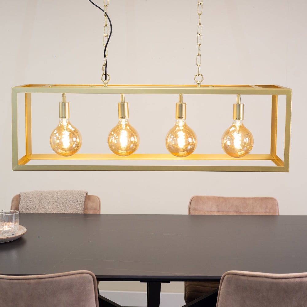 Hängelampe Aiden Dimehouse Gold LxBxH 105x41x36 Metall Atmosphäre Foto Vorderansicht