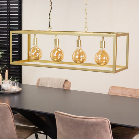 Hängelampe Aiden Dimehouse Gold LxBxH 105x41x36 Metall Stimmungsvolles Foto diagonal von vorne
