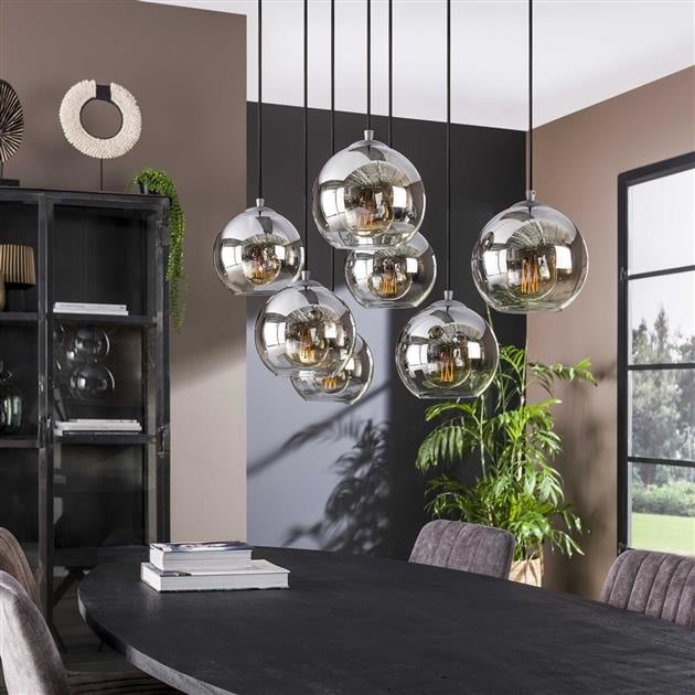 Hängelampe Juliette DH Interior Silber LxBxH 116x48x33 Silber Ambientefoto schräge Vorderansicht