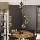 Hängelampe Ada DH Interior Silber LxBxH 71x60x57 Silber Stimmungsvolle Fotodiagonale Rückansicht