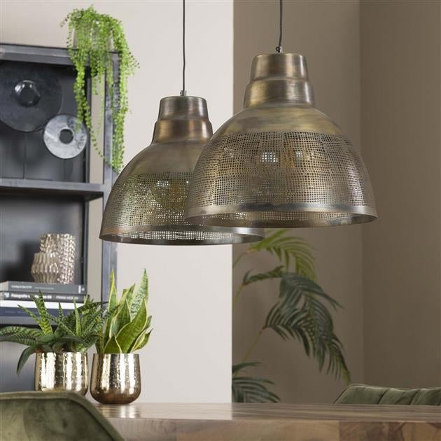 Hängelampe Luisa DH Interior Bronze LxBxH 79x42x37 Bronze Stimmungsvolles Foto schräge Vorderansicht