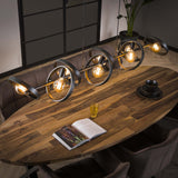 Hängelampe Otan DH Interior Anthrazit LxBxH 168x44x19 Metall Stimmungsvolles Foto diagonale Vorderansicht