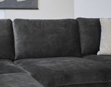 Sofa Gaya DeGeBe Stoff Anthrazit Stimmungsvoller Fotoausschnitt