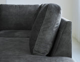 Sofa Gaya DeGeBe Stoff Anthrazit Stimmungsvoller Fotoausschnitt