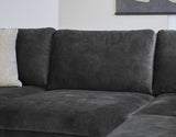 Sofa Gaya DeGeBe Stoff Anthrazit Stimmungsvoller Fotoausschnitt