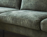 Sofa Gaya DeGeBe Grüner Stoff Stimmungsvolles Fotodetail