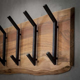 Garderobe Levi DH Interior Akazie LxBxH 105x38x15 Akazienholz Stimmungsvolles Foto diagonale Vorderansicht