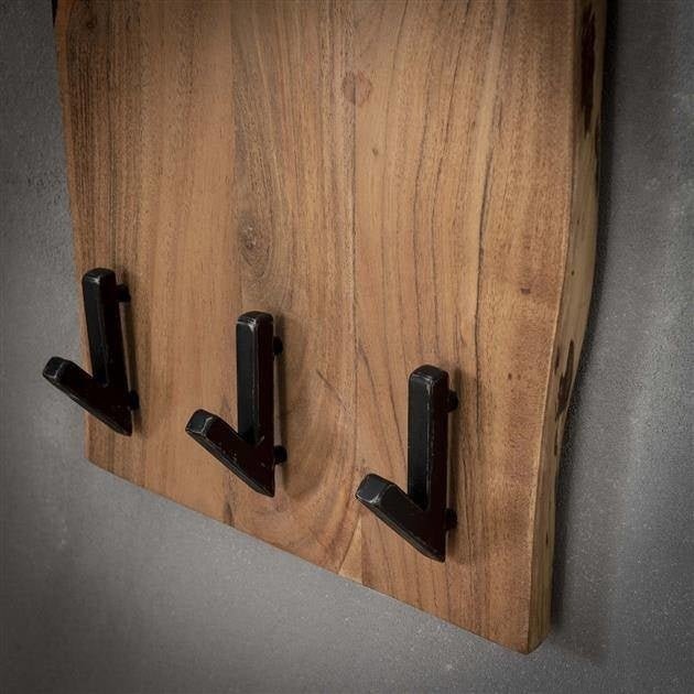Garderobe Levi DH Interior Akazie LxBxH 110x36x27 Akazienholz Stimmungsvoller Fotoausschnitt