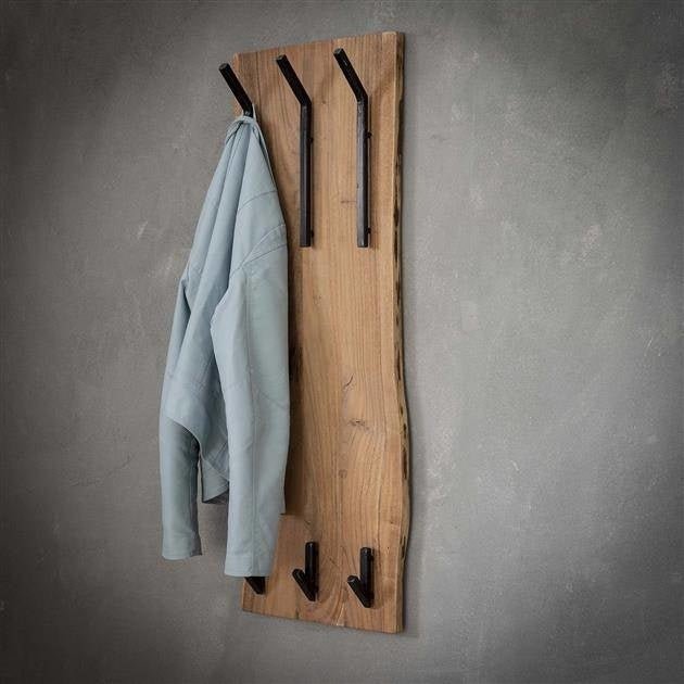Garderobe Levi DH Interior Akazie LxBxH 110x36x27 Akazienholz Stimmungsvolles Foto diagonale Vorderansicht