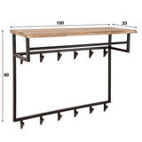 Garderobe Teun DH Interior Akazie LxBxH 102x84x35 Akazienholz Weiß Foto Größenangabe