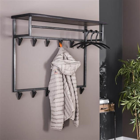 Garderobe Yme DH Interior Akazie LxBxH 92x84x50 Akazienholz Stimmungsvolles Foto diagonale Vorderansicht
