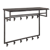 Garderobe Yme DH Interior Akazie LxBxH 92x84x50 Akazienholz Weiß Foto diagonale Vorderansicht