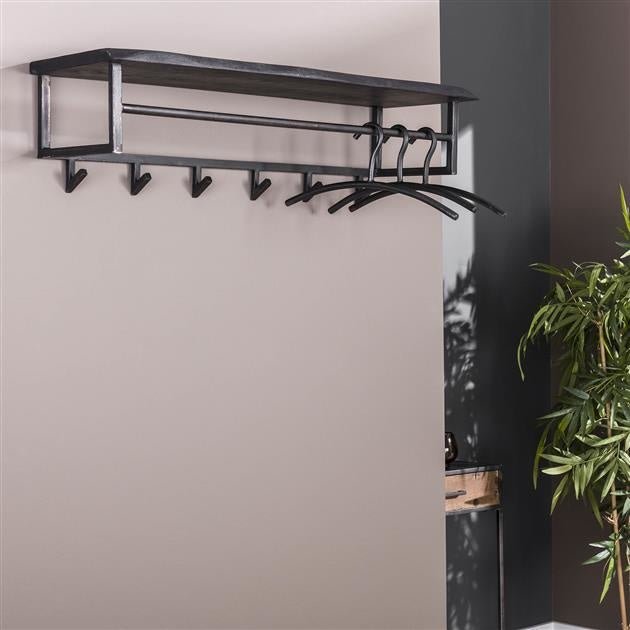 Garderobe Yme DH Interior Akazie LxBxH 103x37x30 Akazienholz Stimmungsvolles Foto diagonale Vorderansicht
