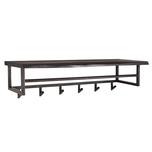 Garderobe Yme DH Interior Akazie LxBxH 103x37x30 Akazienholz Weiß Foto diagonale Vorderansicht