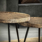 Couchtisch Aron DH Interior Bronze LxBxH 80x80x13 Bronze Stimmungsvolles Foto diagonale Vorderansicht
