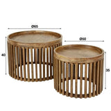 Couchtisch Tory DH Interior Mango LxBxH 70x70x45 Mangoholz Weiße Fotogrößenangabe