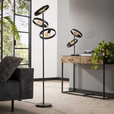Stehlampe Otan DH Interior Anthrazit LxBxH 57x38x26 Metall Stimmungsvolles Foto diagonale Vorderansicht