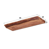 Wandregal Durris DH Interior Akazie LxBxH 63x22x7 Akazienholz Weiß Foto Größenangabe