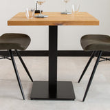 Esstisch Bistrotisch Quadratisch Dimehouse Braun LxBxH 66x66x7 Mangoholz Stimmungsvoller Fotoausschnitt