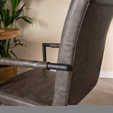 Esszimmerstuhl BHs Dimehouse Anthrazit LxBxH 73x59x58 Kunstleder Stimmungsvolles Fotodetail