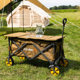 Trolley Zusammenklappbarer Bollerwagen braun 90x50x55 cm Dimehouse Braun LxBxH 75x28x28 Aluminium Stimmungsvolles Foto in Situation