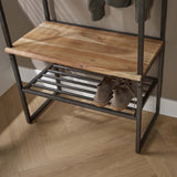 Garderobenständer Karl DH Interior Akazie LxBxH 182x70x35 Akazienholz Stimmungsvoller Fotoausschnitt