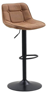 Barhocker Keston Dimehouse Cognac LxBxH 82x52x39 Mikrofaser Weißes Foto diagonale Vorderansicht