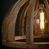 Hängelampe Madri DH Interior Mango LxBxH 102x38x35 Mangoholz Stimmungsvoller Fotoausschnitt