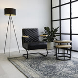 Sessel Lars Dimehouse Schwarz LxBxH 68x64x39 Kunstleder Stimmungsvolles Foto in der Situation