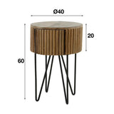 Nachttisch Hans DH Interior Mango LxBxH 45x45x30 Mangoholz Weiße Fotogrößenangabe