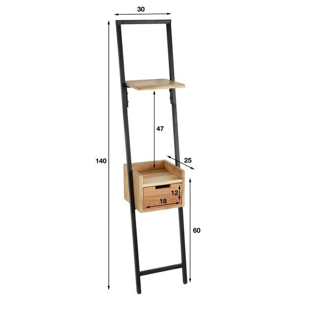 Nachttisch Vanessa DH Interieur Akazie LxBxH 140x30x25 Akazienholz Weiß Foto Größenangabe