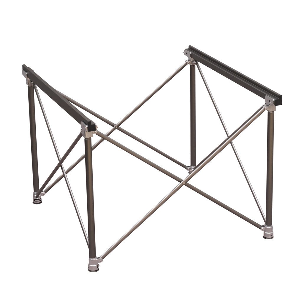 Campingtisch klappbar aus Aluminium 72x65x51 cm Dimehouse Schwarz LxBxH 81x18x18 Aluminium Weißes Fotodetail