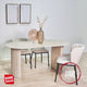 Oval Esstisch Jimi 180x90 cm Travertinbeige