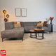 Industrielles Ecksofa aus anthrazitfarbenem Öko-Leder Brisbane – links