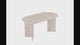 Ovaler ausziehbarer Tisch aus Travertin – Japandi – 160–200 cm – Sota