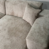 Banken - Hoekbank beige chenille Wayne 264 cm - hoek links en rechts monteerbaar - Dimehouse