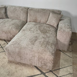 Banken - Hoekbank beige chenille Wayne 264 cm - hoek links en rechts monteerbaar - Dimehouse
