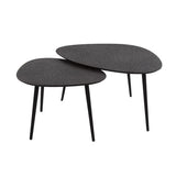 Couchtisch Luna DH Interior Grau LxBxH 83x13x12 Grau Weiß Foto diagonale Vorderansicht