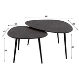 Couchtisch Luna DH Interior Grau LxBxH 83x13x12 Grau Weiß Fotogrößenangabe