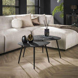 Couchtisch Luna DH Interior Grau LxBxH 83x13x12 Grau Ambientefoto diagonale Vorderansicht