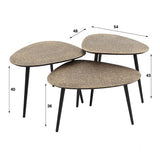 Couchtisch Betty DH Interior Bronze LxBxH 65x55x16 Bronze Weiß Foto Größenangabe