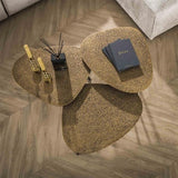 Couchtisch Betty DH Interior Bronze LxBxH 65x55x16 Bronze Stimmungsvolle Foto-Eckeinstellung mit diagonaler Vorderansicht