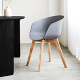 Esszimmerstuhl Herning Dimehouse Grau LxBxH 68x60x51 Kunststoff Stimmungsvolle Foto-Seitenansicht