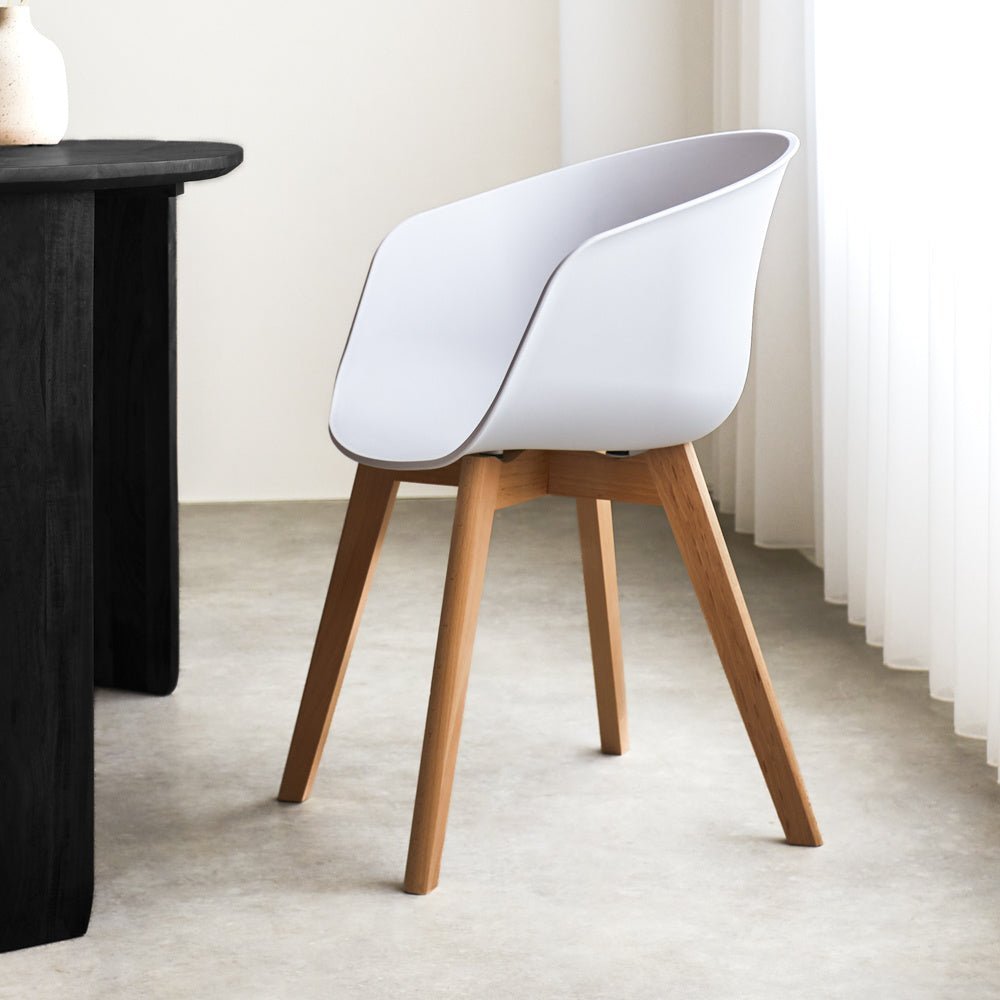 Esszimmerstuhl Herning Dimehouse Weiß LxBxH 68x60x51 Kunststoff Stimmungsvolle Foto-Seitenansicht