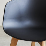 Esszimmerstuhl Herning Dimehouse Schwarz LxBxH 68x60x51 Kunststoff Stimmungsfoto Detail
