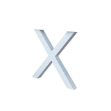 Rahmen X Weiß Dimehouse Weiß LxBxH 78x74x29 Metall Weißes Foto, diagonale Vorderansicht